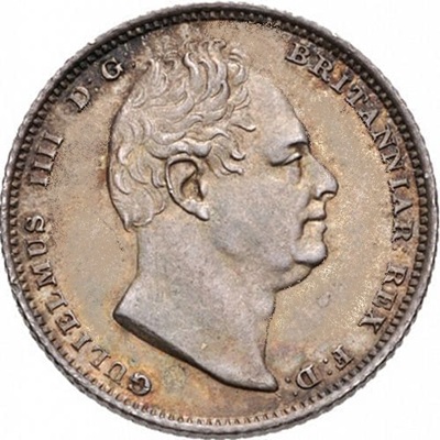 British 1837 Sixpence