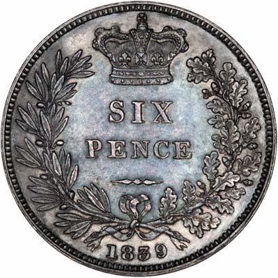 British 1839 Sixpence Value