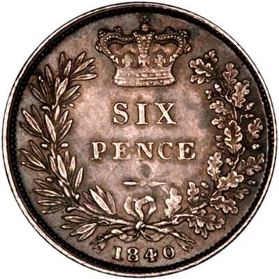 British 1840 Sixpence Value