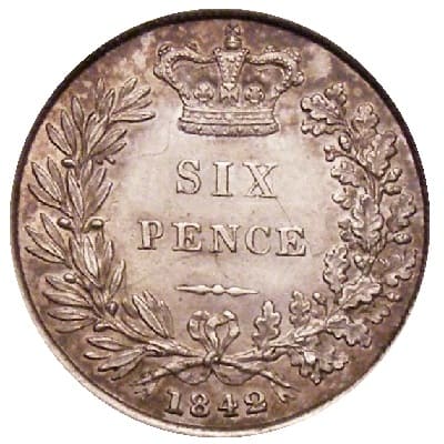 British 1842 Sixpence Value
