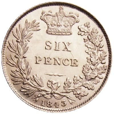 British 1843 Sixpence Value