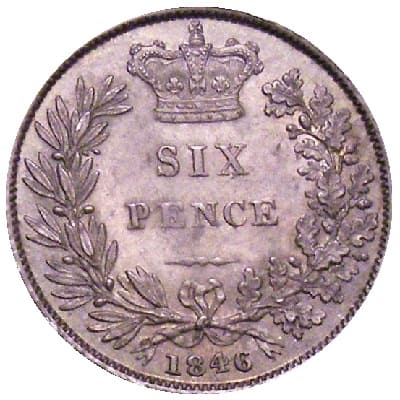 British 1846 Sixpence Value