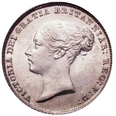 British 1855 Sixpence