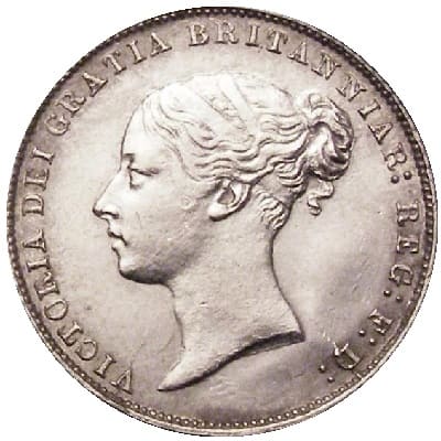 British 1859 Sixpence