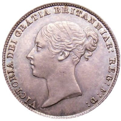 British 1863 Sixpence