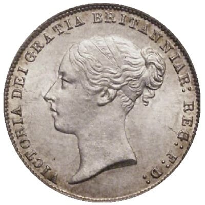 British 1866 Sixpence
