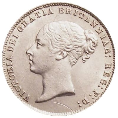 British 1867 Sixpence