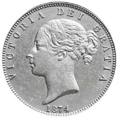 British 1874 Sixpence