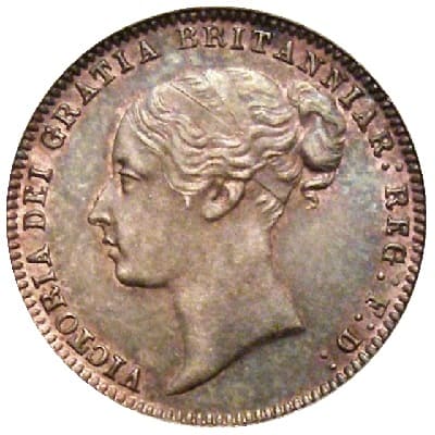 British 1876 Sixpence
