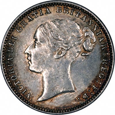 British 1877 Sixpence