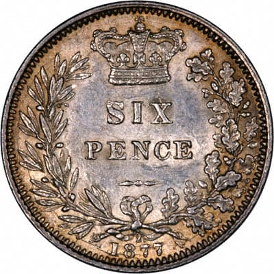 British 1877 Sixpence Value