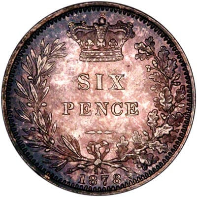British 1878 Sixpence Value