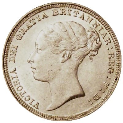 British 1882 Sixpence
