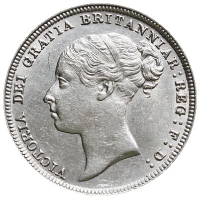 British 1886 Sixpence