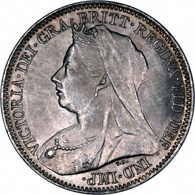British 1893 Sixpence