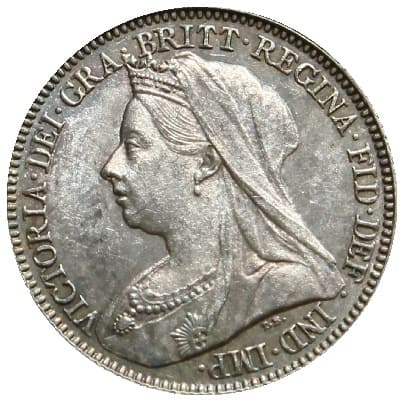 British 1897 Sixpence