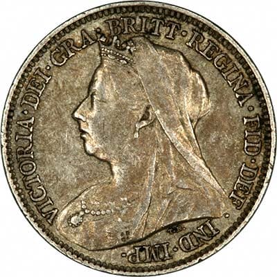 British 1898 Sixpence