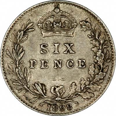 British 1898 Sixpence Value