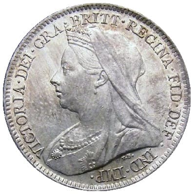 British 1899 Sixpence