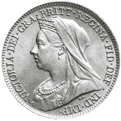 British 1901 Sixpence