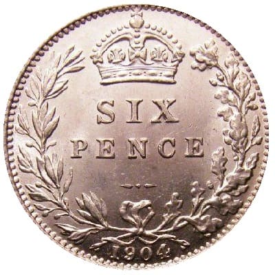 British 1904 Sixpence Value