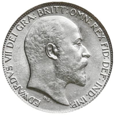 British 1910 Sixpence