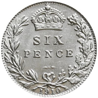 British 1910 Sixpence Value