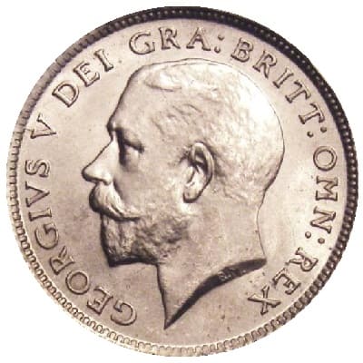 British 1915 Sixpence