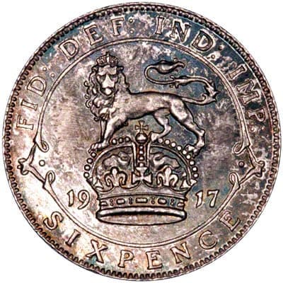 British 1917 Sixpence Value