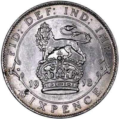 British 1918 Sixpence Value