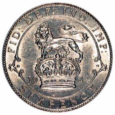 British 1924 Sixpence Value