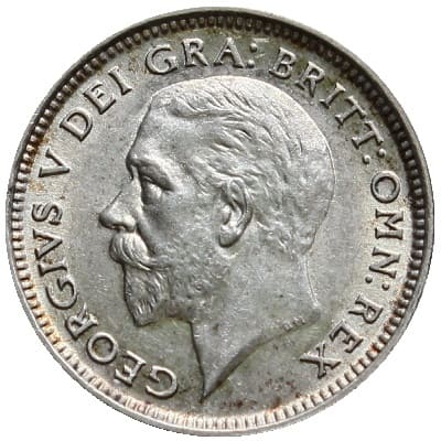 British 1927 Sixpence