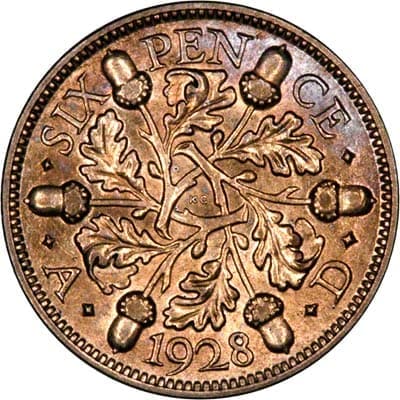 British 1928 Sixpence Value