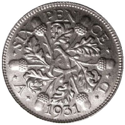 British 1931 Sixpence Value