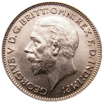 British 1933 Sixpence