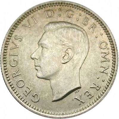 British 1938 Sixpence