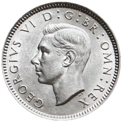 British 1939 Sixpence