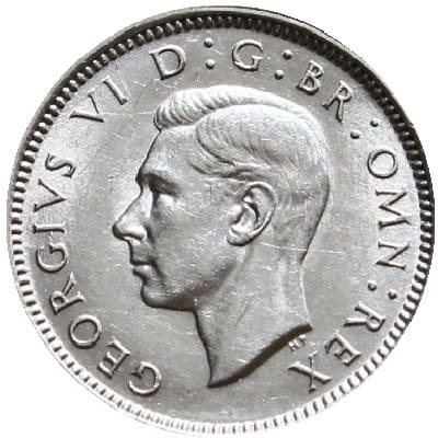 British 1942 Sixpence