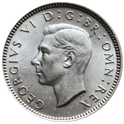 British 1946 Sixpence