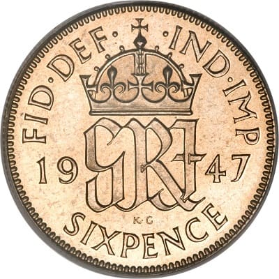 British 1947 Sixpence Value