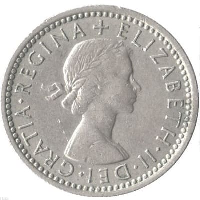 British 1955 Sixpence