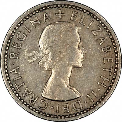 British 1958 Sixpence