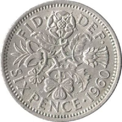 British 1960 Sixpence Value