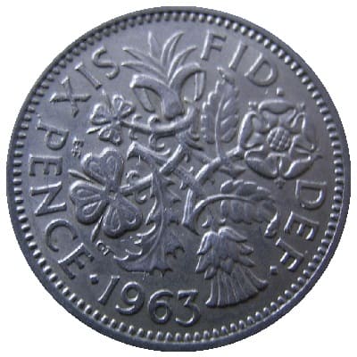 British 1963 Sixpence Value