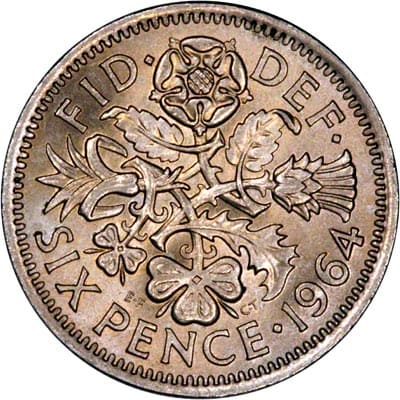 British 1964 Sixpence Value