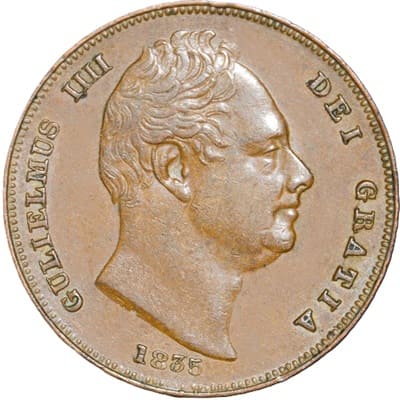 British 1835 Third Farthing