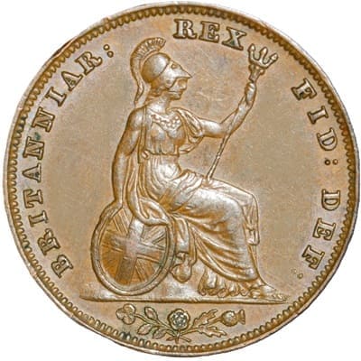 British 1835 Third Farthing Value