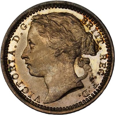 British 1866 Third Farthing Value
