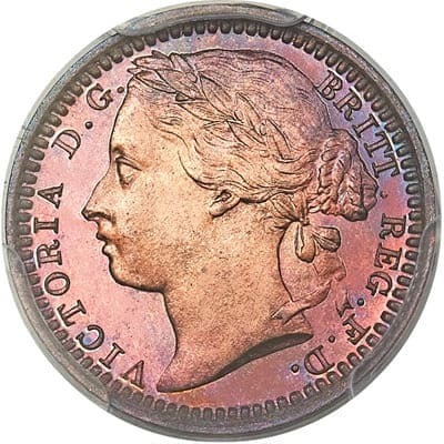 British 1868 Third Farthing
