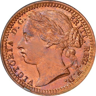 British 1876 Third Farthing